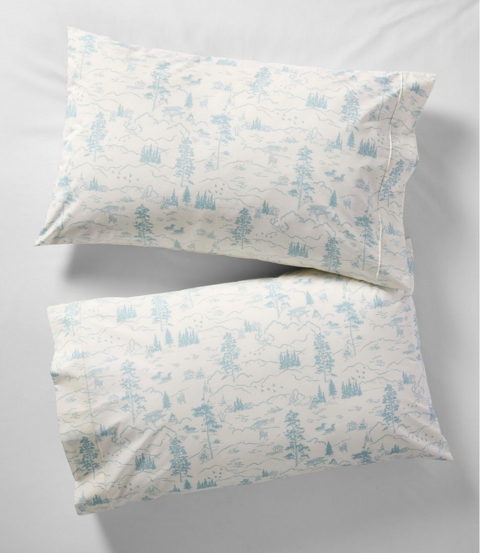 L.L.Bean Lakeside Toile Percale Sheet Collection HOME GOODS