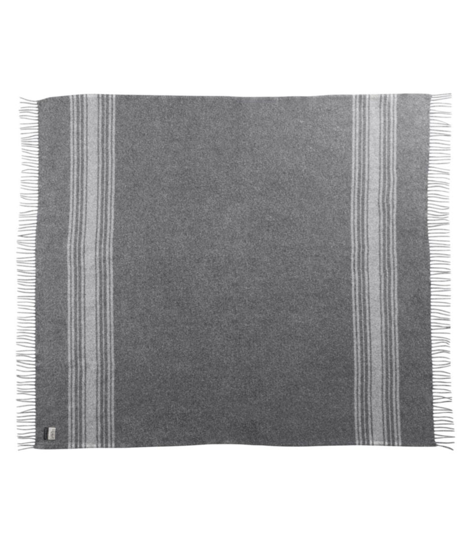 L.L.Bean Washable Wool Throw, Striped HOME GOODS