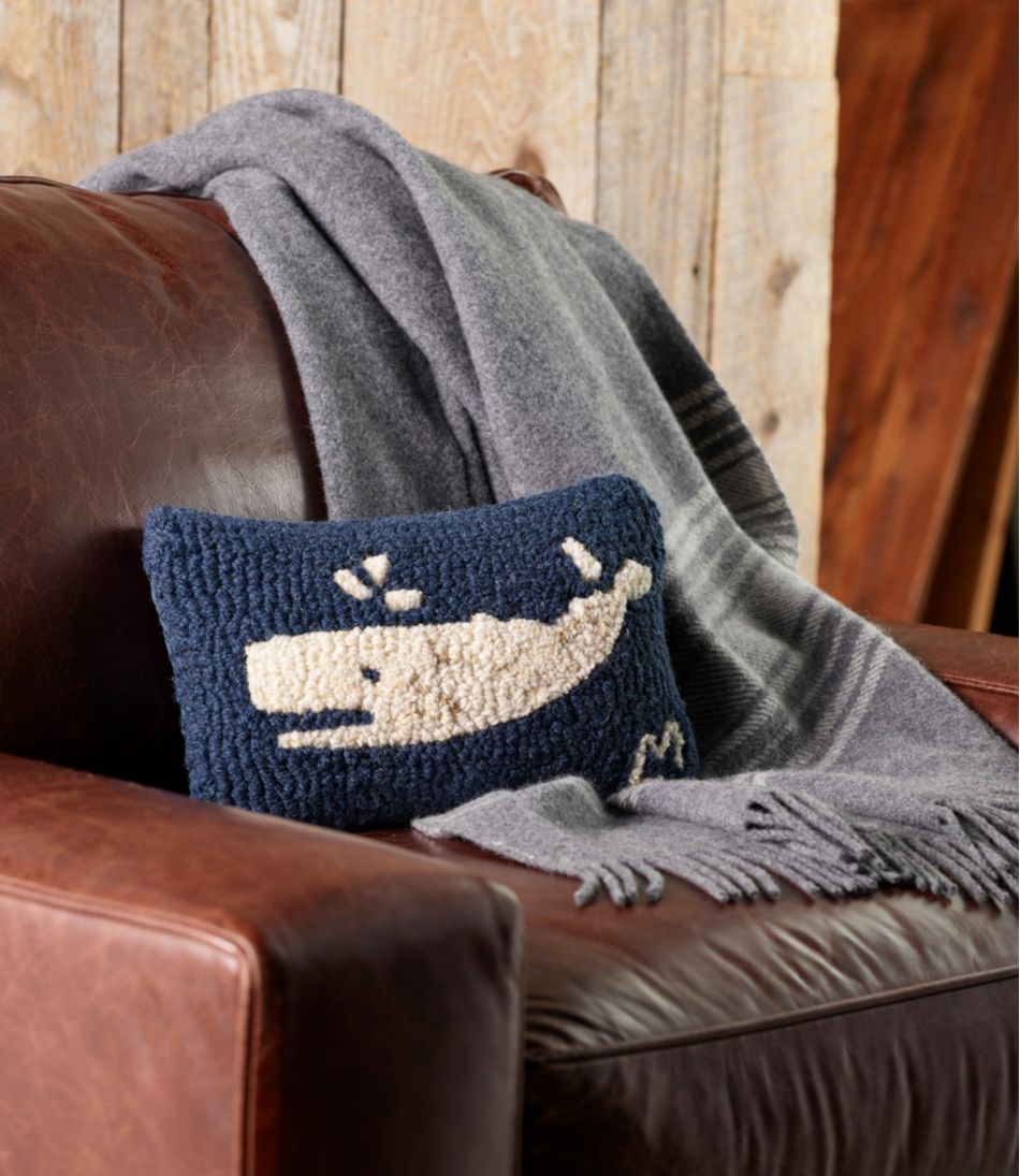 L.L.Bean Washable Wool Throw, Striped HOME GOODS