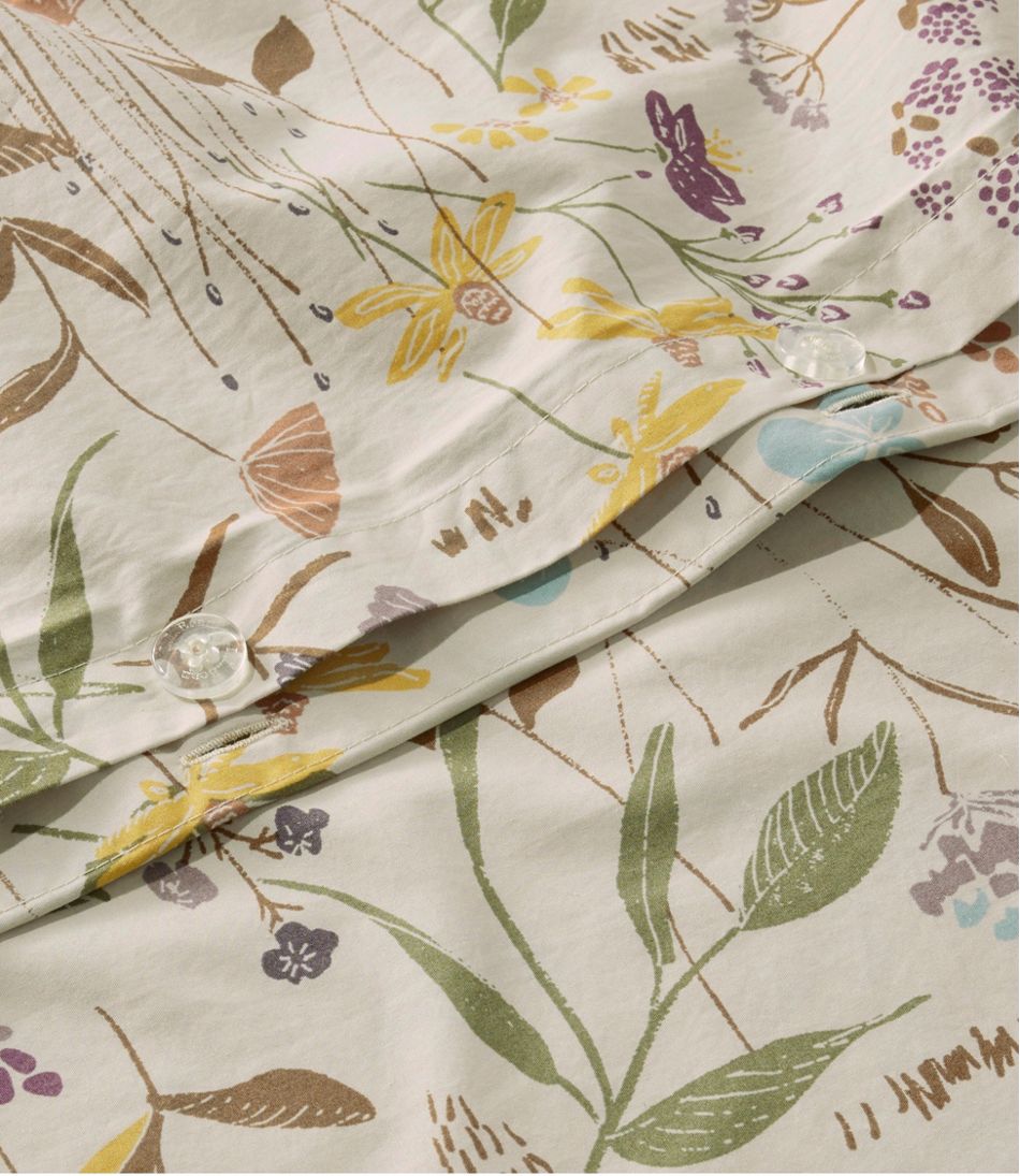 L.L.Bean Birch Floral Percale Comforter Cover Collection HOME GOODS