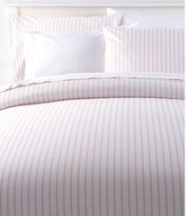 L.L.Bean Sunwashed Percale Comforter Cover, Stripe Leaf HOME GOODS