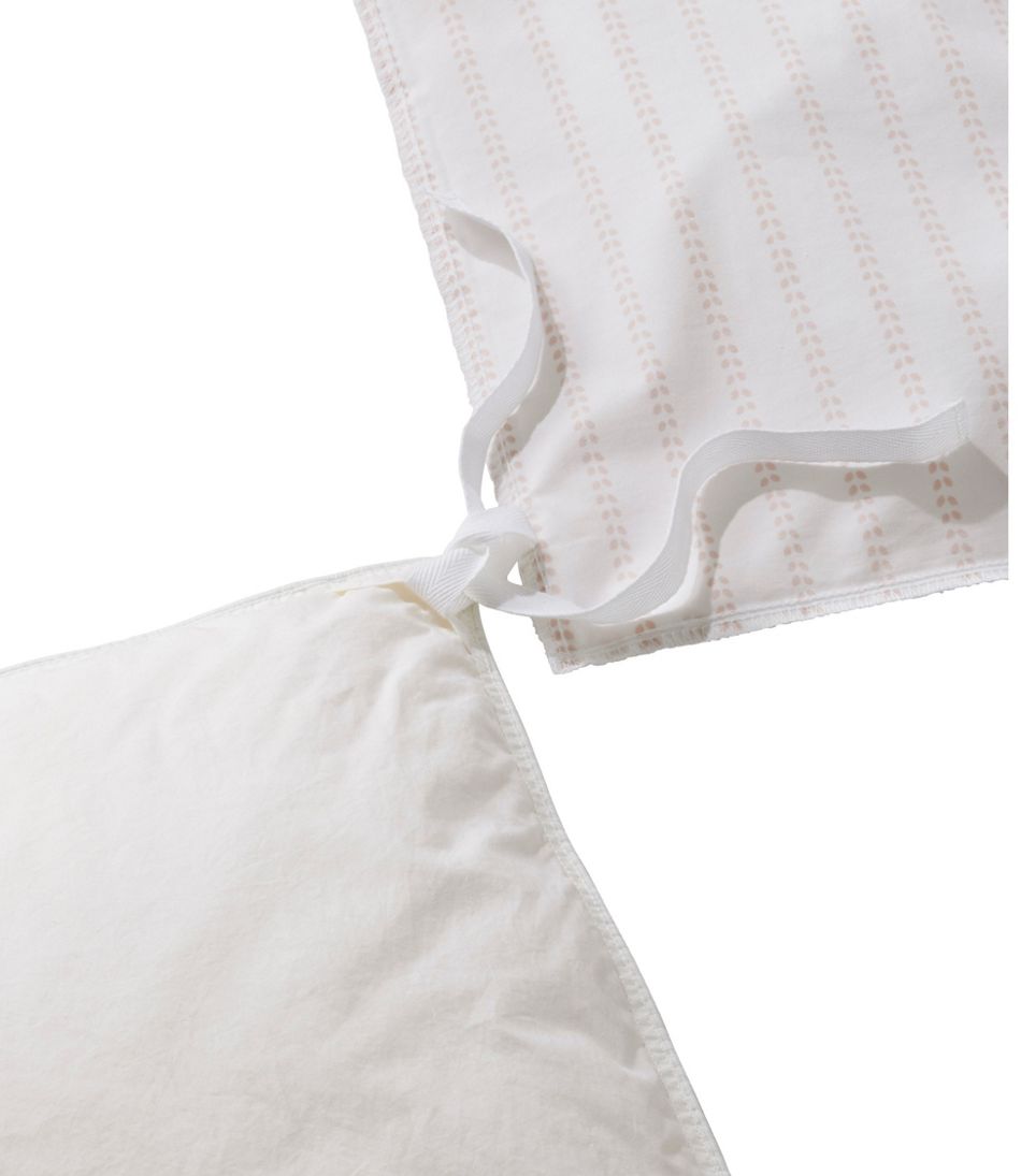 L.L.Bean Sunwashed Percale Comforter Cover, Stripe Leaf HOME GOODS