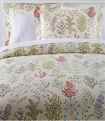 L.L.Bean Botanical Floral Percale Comforter Cover Collection HOME GOODS