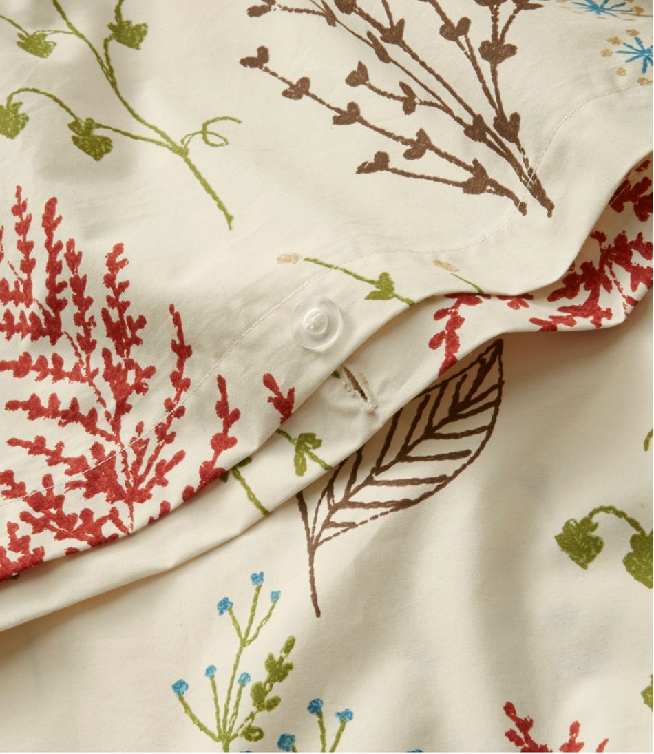 L.L.Bean Botanical Floral Percale Comforter Cover Collection HOME GOODS