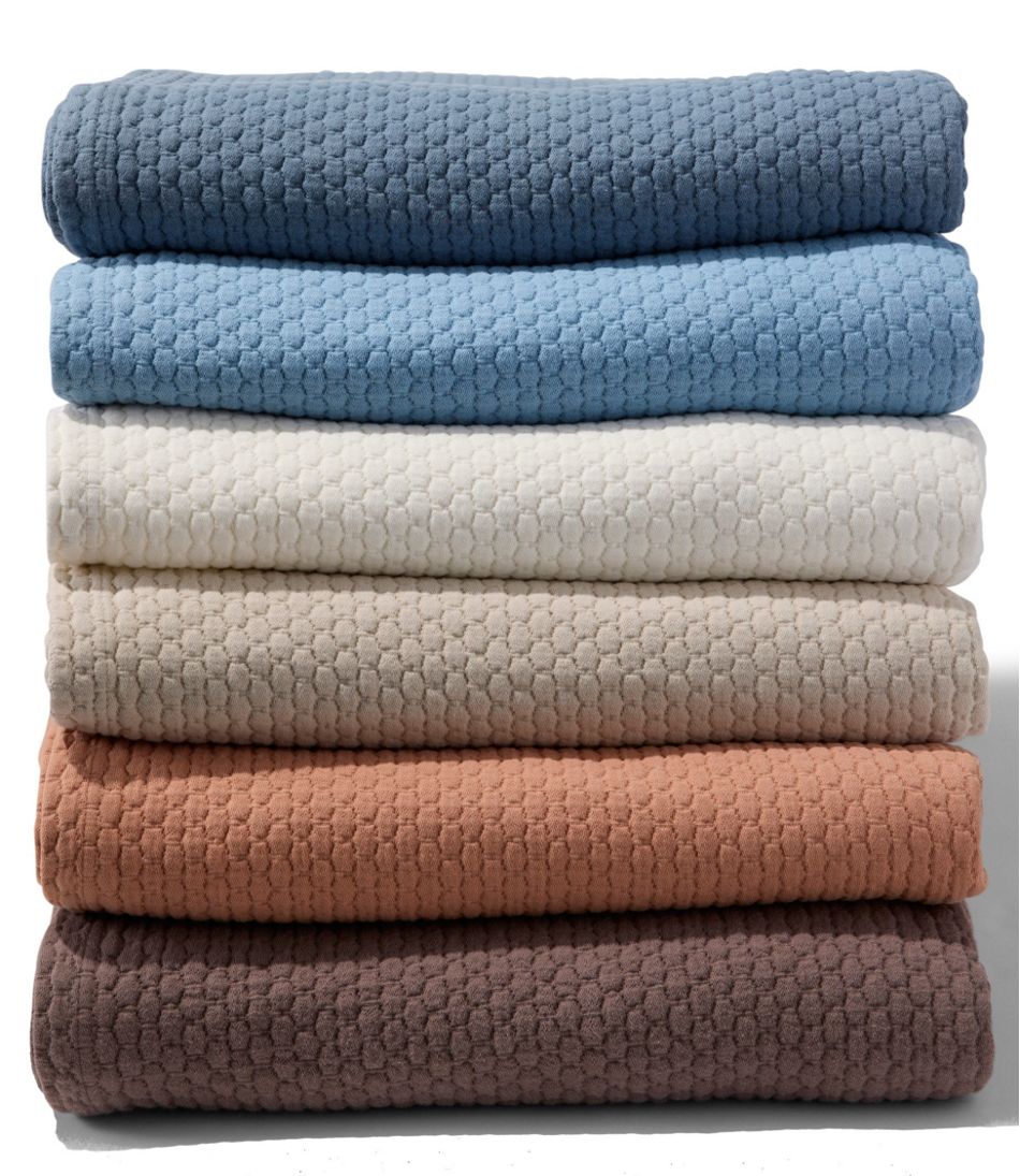 L.L.Bean Organic Honeycomb Matelassé Coverlet HOME GOODS