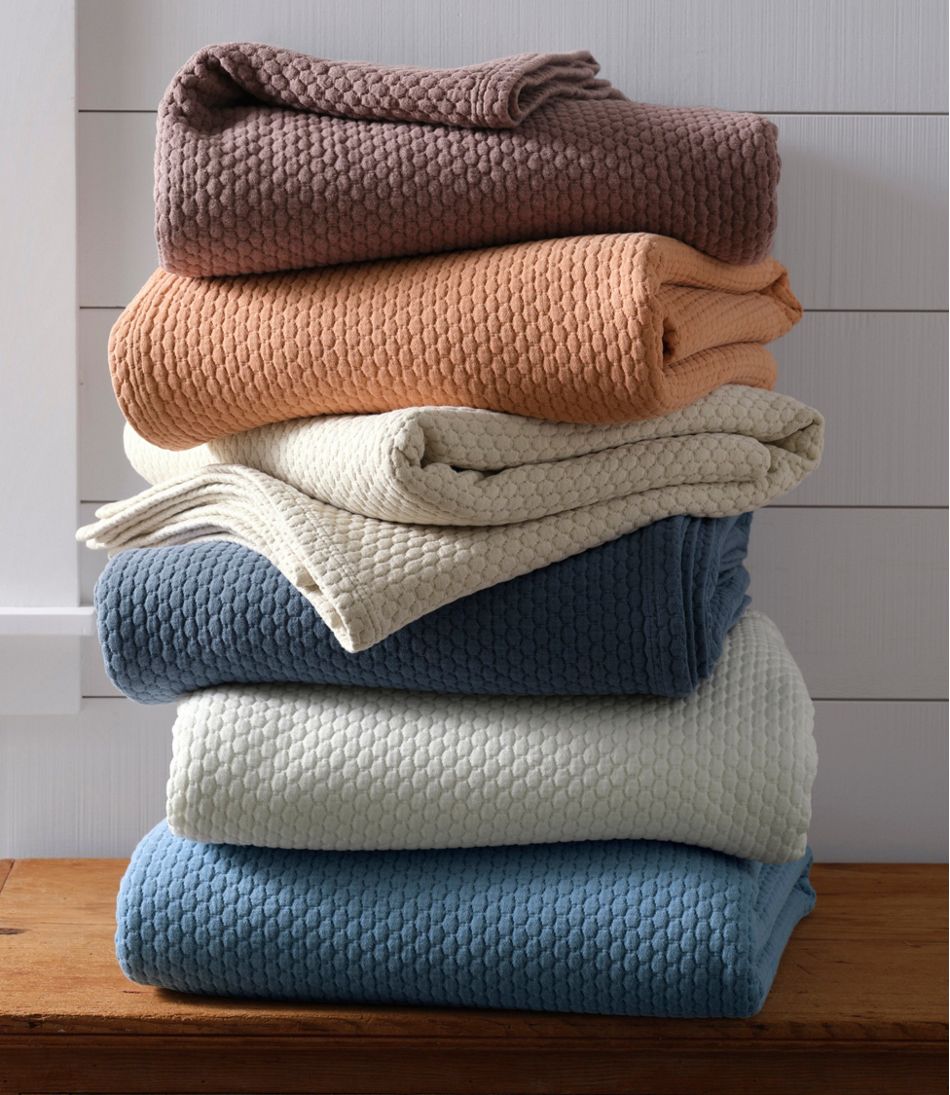 L.L.Bean Organic Honeycomb Matelassé Coverlet HOME GOODS