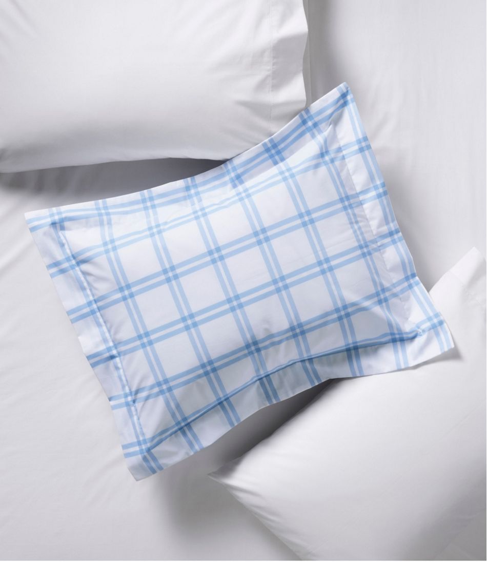 L.L.Bean 280-Thread-Count Pima Cotton Percale Comforter Cover Collection, Windowpane HOME GOODS