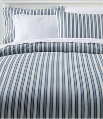 L.L.Bean Sunwashed Percale Comforter Cover, Stripe HOME GOODS