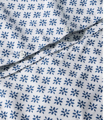 L.L.Bean Sunwashed Percale Comforter Cover, Block Floral Print HOME GOODS