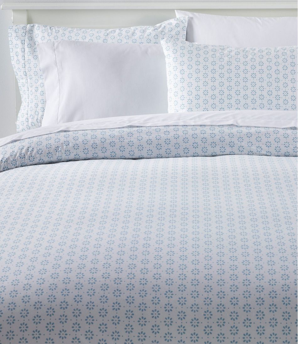 L.L.Bean Sunwashed Percale Comforter Cover, Print HOME GOODS