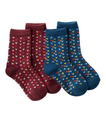 L.L.Bean Kids' Sweater Weather Socks, 2-Pack CLOTHING|FOOTWEAR