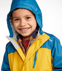 L.L.Bean Kids' Trail Model Rain Jacket, Colorblock OUTERWEAR