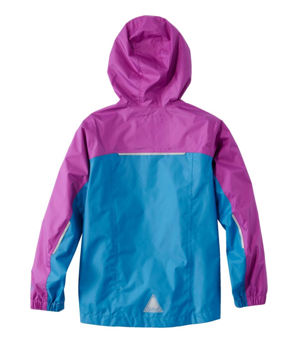 L.L.Bean Kids' Trail Model Rain Jacket, Colorblock OUTERWEAR