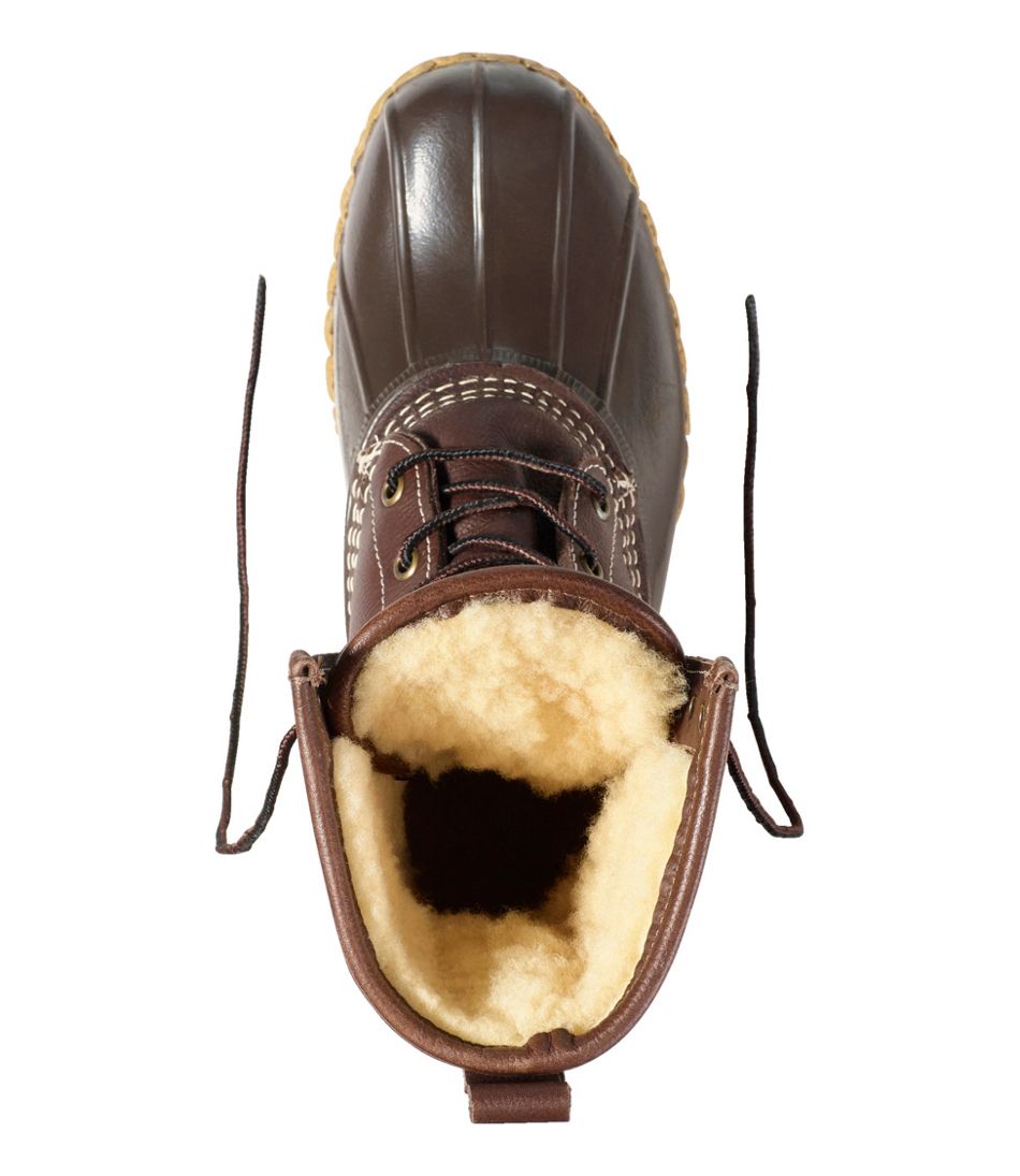 L.L.Bean Women's Shearling Lined Bean Boots, 10 Inch FOOTWEAR