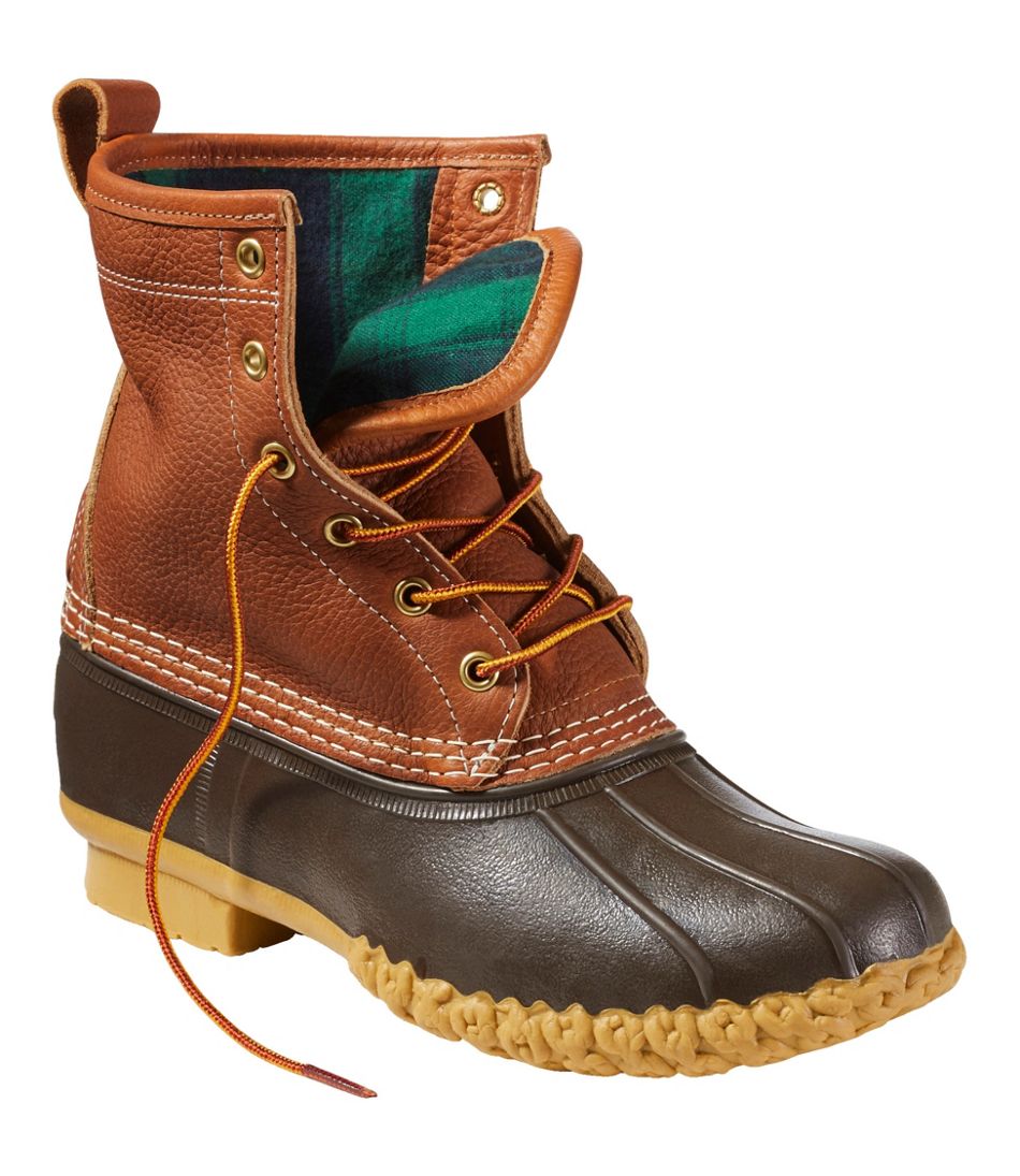 L.L.Bean Women's Bean Boots, 8" Flannel-Lined Insulated FOOTWEAR