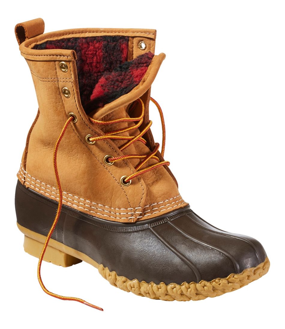 L.L.Bean Women's Bean Boots, 8" Fleece-Lined Insulated FOOTWEAR