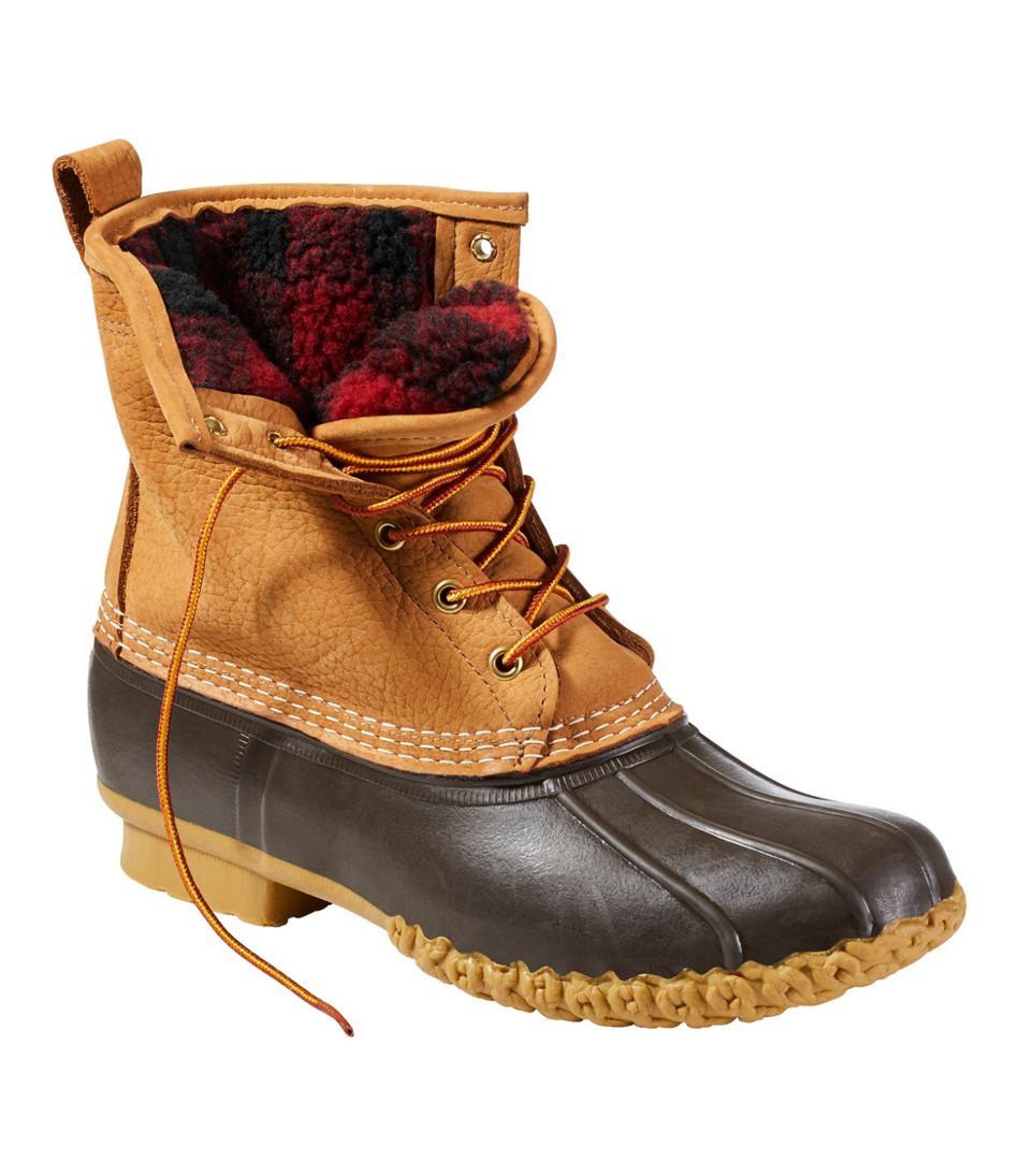L.L.Bean Men's Bean Boots, 8" Fleece-Lined Insulated FOOTWEAR