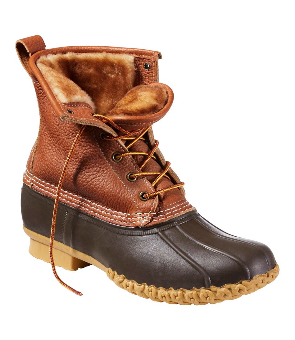 L.L.Bean Men's Bean Boots, 8" Shearling-Lined Insulated FOOTWEAR