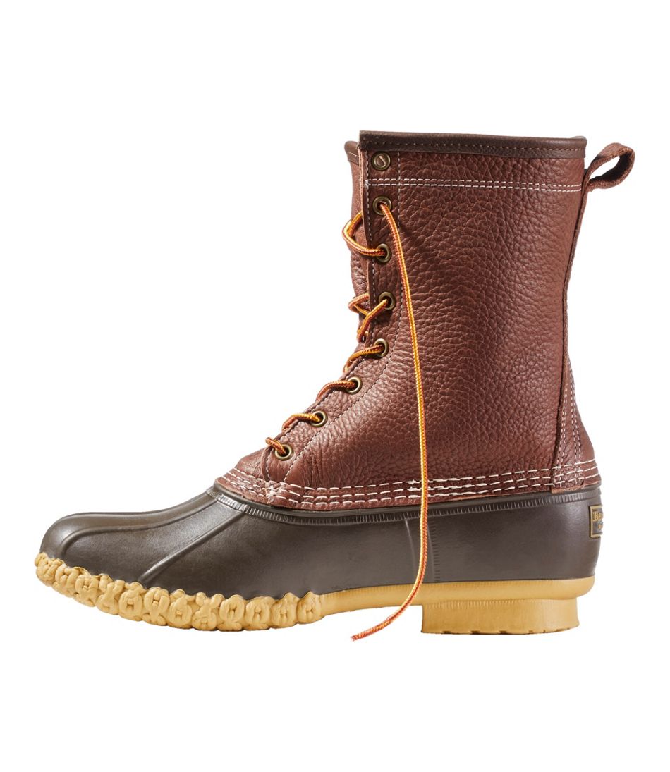 L.L.Bean Men's Bean Boots, 10" Shearling-Lined Tumbled Leather FOOTWEAR
