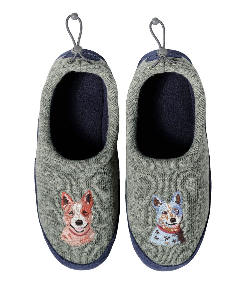 L.L.Bean Kids' Sweater Fleece Slippers, Motif FOOTWEAR|SALE