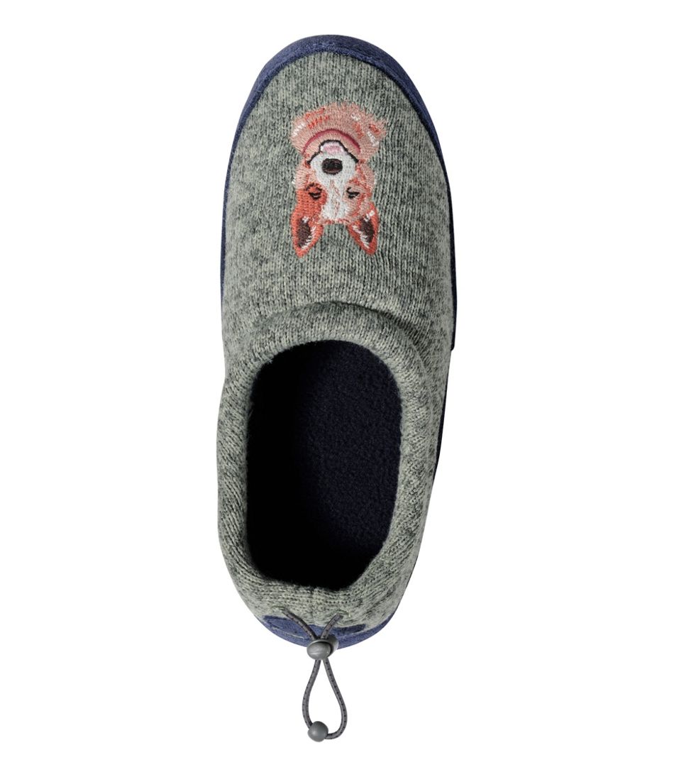 L.L.Bean Kids' Sweater Fleece Slippers, Motif FOOTWEAR|SALE