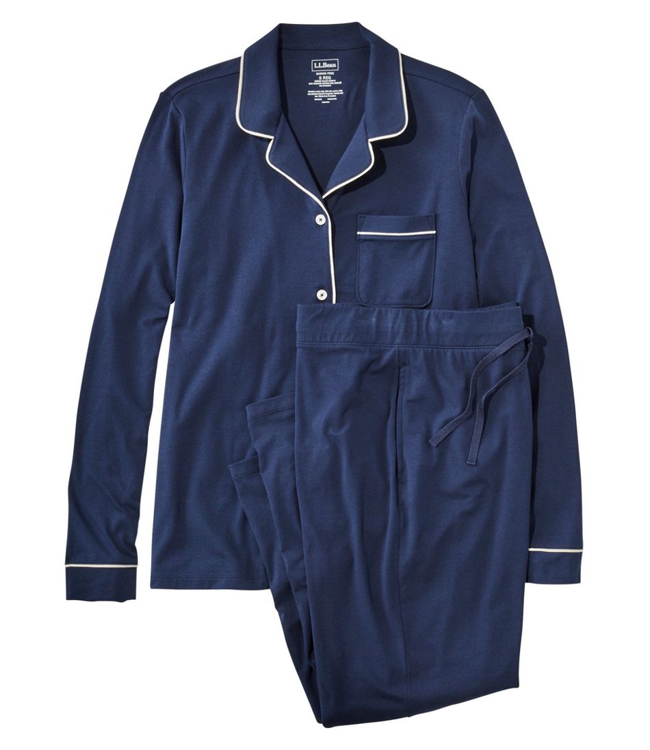 L.L.Bean Women's Super-Soft Shrink-Free Pajama Set, Button-Front CLOTHING|SALE