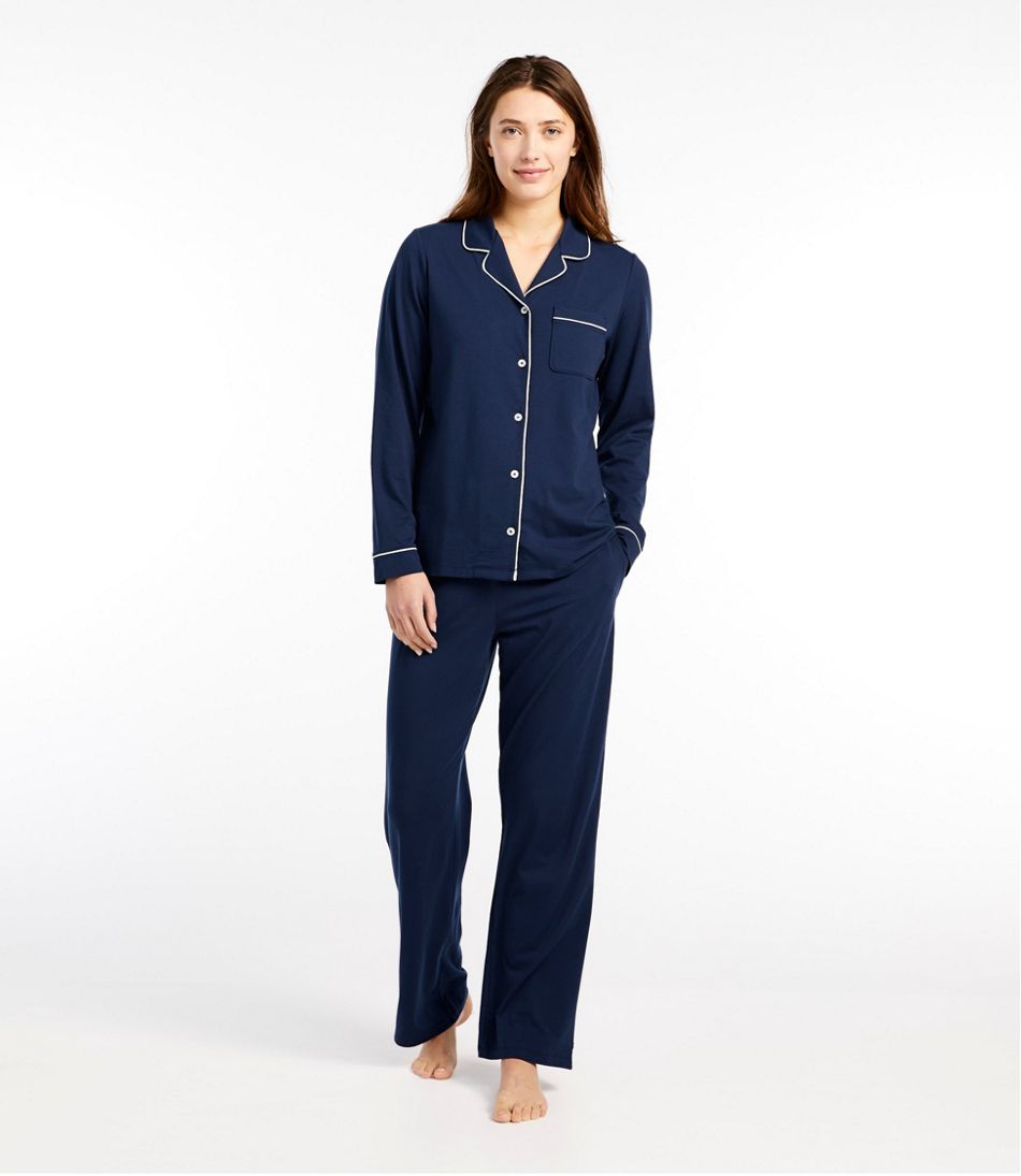 L.L.Bean Women's Super-Soft Shrink-Free Pajama Set, Button-Front CLOTHING|SALE