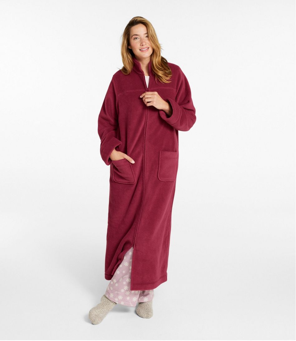 L.L.Bean Women's Winter Fleece Robe, Zip-Front CLOTHING