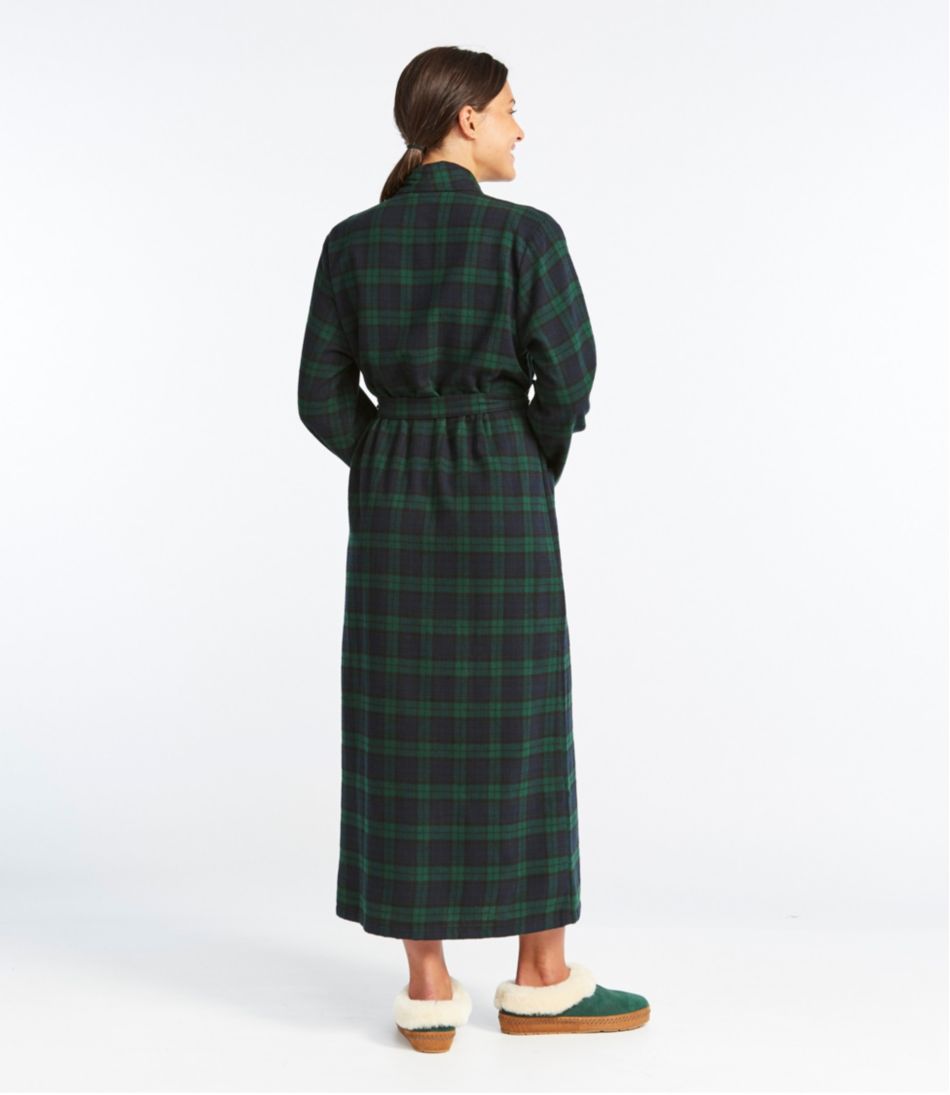 L.L.Bean Women's Scotch Plaid Flannel Robe CLOTHING