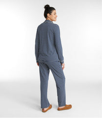 L.L.Bean Women's Super-Soft Shrink-Free Button Front Pajama Set, Stripe CLOTHING|SALE