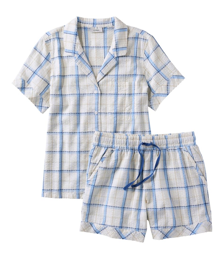 L.L.Bean Women's Bean's Seacoast Seersucker Short Set CLOTHING