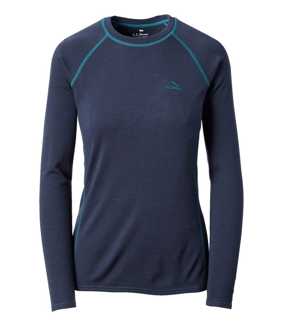 L.L.Bean Women's Cresta Midweight 250 Crew Top CLOTHING