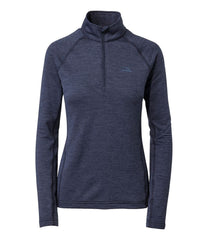 L.L.Bean Women's Midweight Base Layer Crew Top, 1/4 Zip CLOTHING