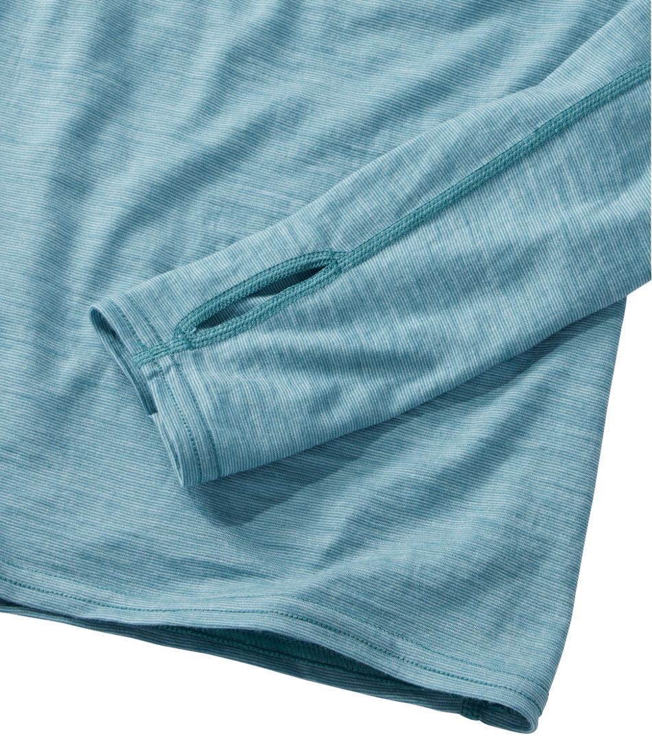 L.L.Bean Women's Cresta Ultralight 150 Crew Top, Stripe CLOTHING
