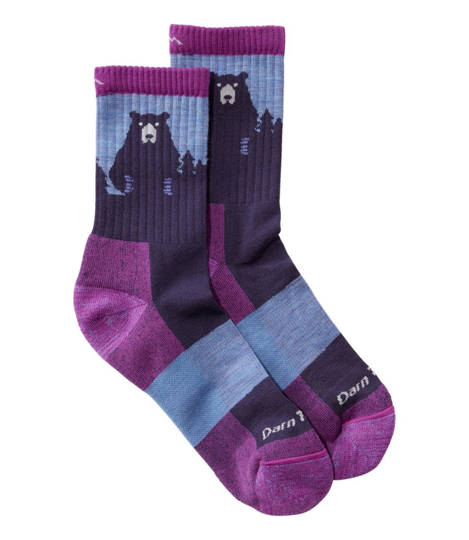 L.L.Bean Women's Darn Tough Bear Town Micro Crew Hiking Socks CLOTHING|FOOTWEAR