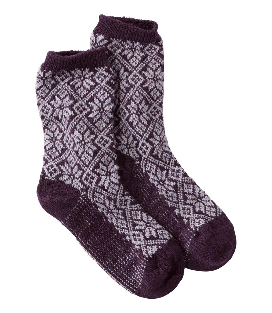 L.L.Bean Adults' Smartwool Everyday Traditional Snowflake Crew Socks CLOTHING|FOOTWEAR