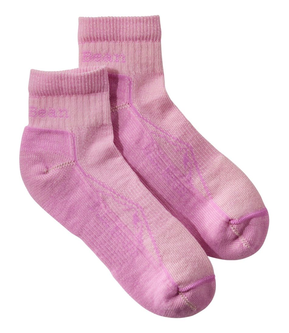 L.L.Bean Adults' Cresta Wool Lightweight Hiking Socks, Quarter-Crew CLOTHING|FOOTWEAR