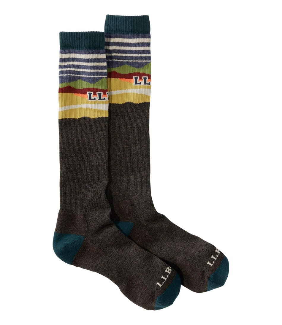 L.L.Bean Adults' Katahdin Over the Calf Hiker Socks, Mountain CLOTHING|FOOTWEAR