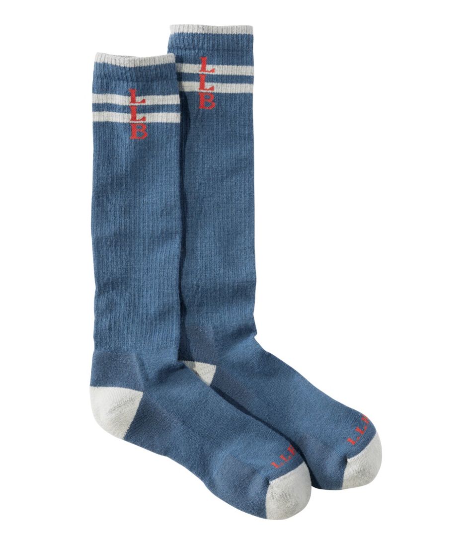 L.L.Bean Adults' Katahdin Over the Calf Hiker Socks, Mountain Stripe CLOTHING|FOOTWEAR