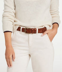 L.L.Bean Women's Braided Leather Belt CLOTHING