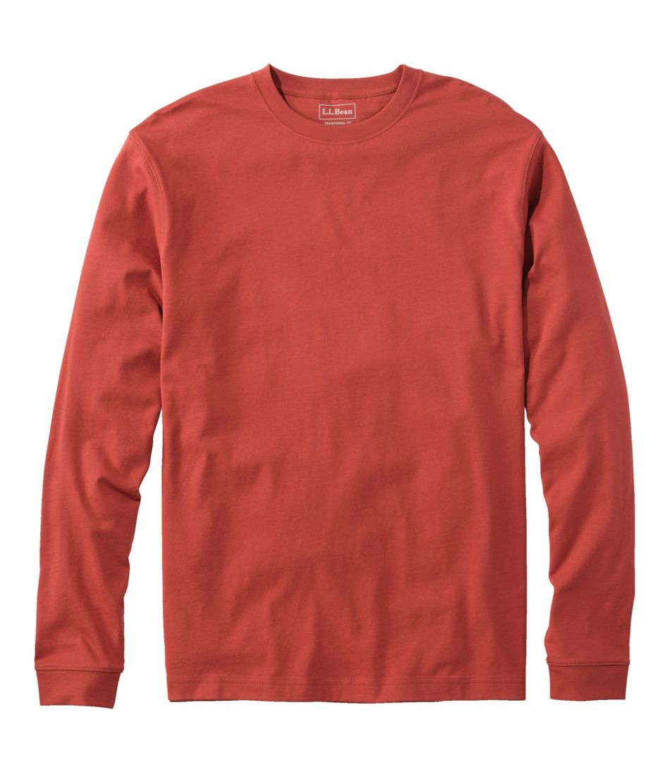 L.L.Bean Men's Carefree Unshrinkable Tee, Traditional Fit, Long-Sleeve CLOTHING|SALE