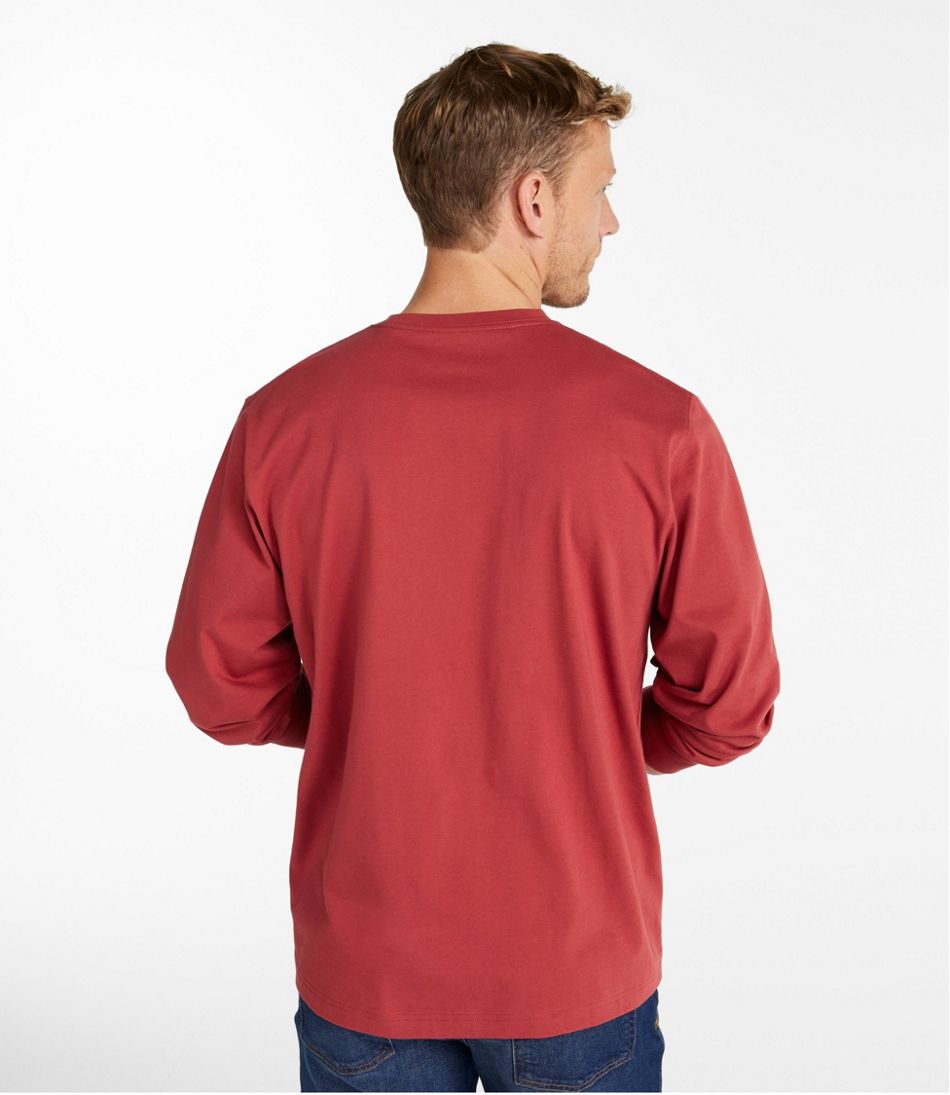 L.L.Bean Men's Carefree Unshrinkable Tee, Traditional Fit, Long-Sleeve CLOTHING|SALE