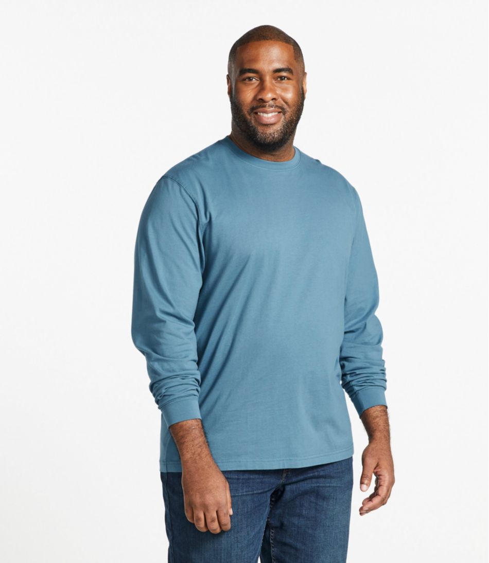 L.L.Bean Men's Carefree Unshrinkable Tee, Traditional Fit, Long-Sleeve CLOTHING|SALE