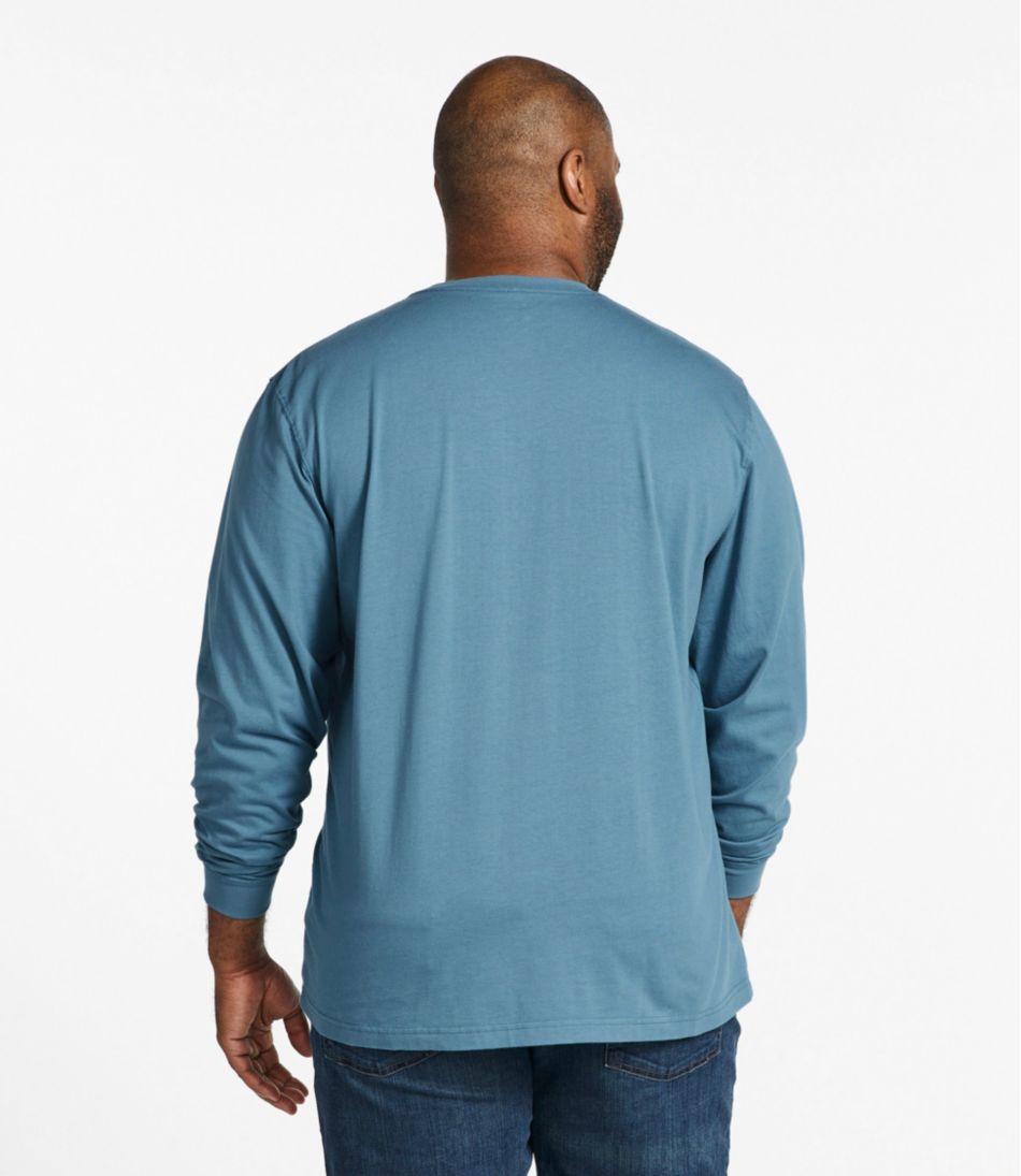 L.L.Bean Men's Carefree Unshrinkable Tee, Traditional Fit, Long-Sleeve CLOTHING|SALE