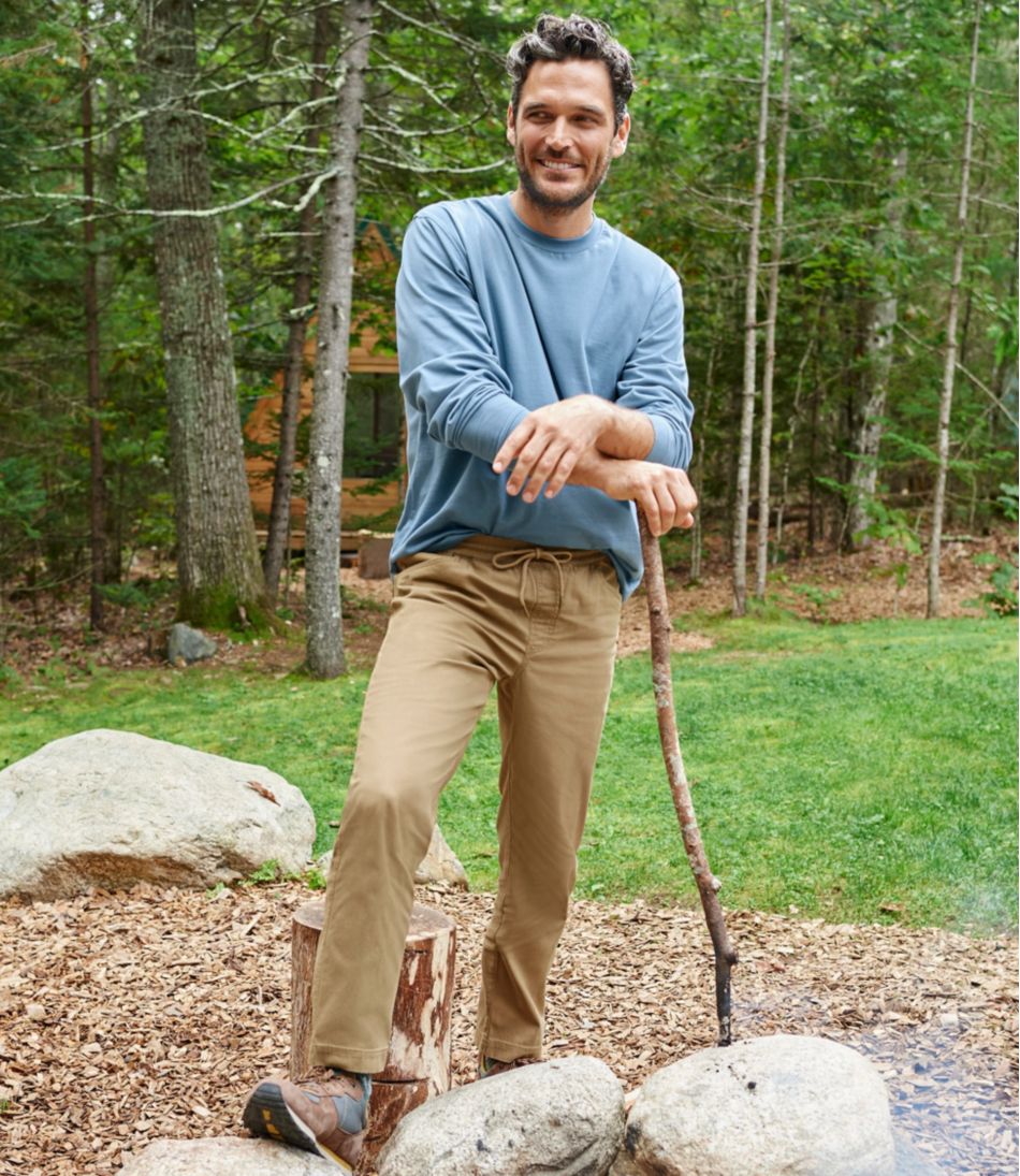 L.L.Bean Men's Carefree Unshrinkable Tee, Traditional Fit, Long-Sleeve CLOTHING|SALE