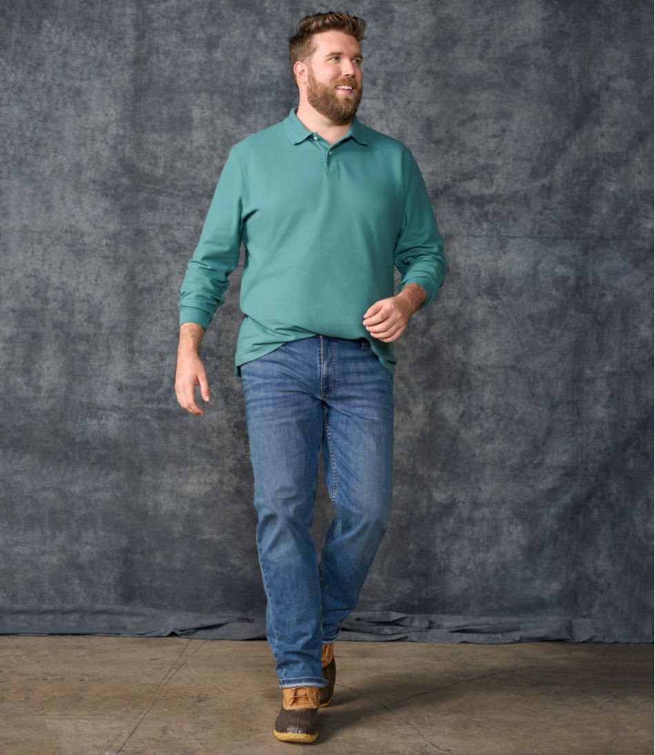 L.L.Bean Men's Premium Double L® Polo, Long-Sleeve Without Pocket CLOTHING|SALE