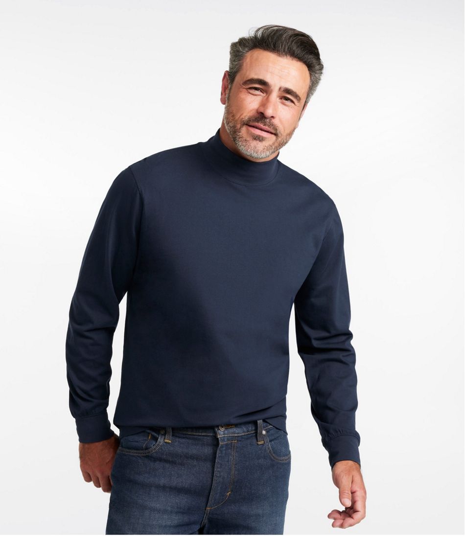 L.L.Bean Men's Carefree Unshrinkable Mockneck Shirt CLOTHING