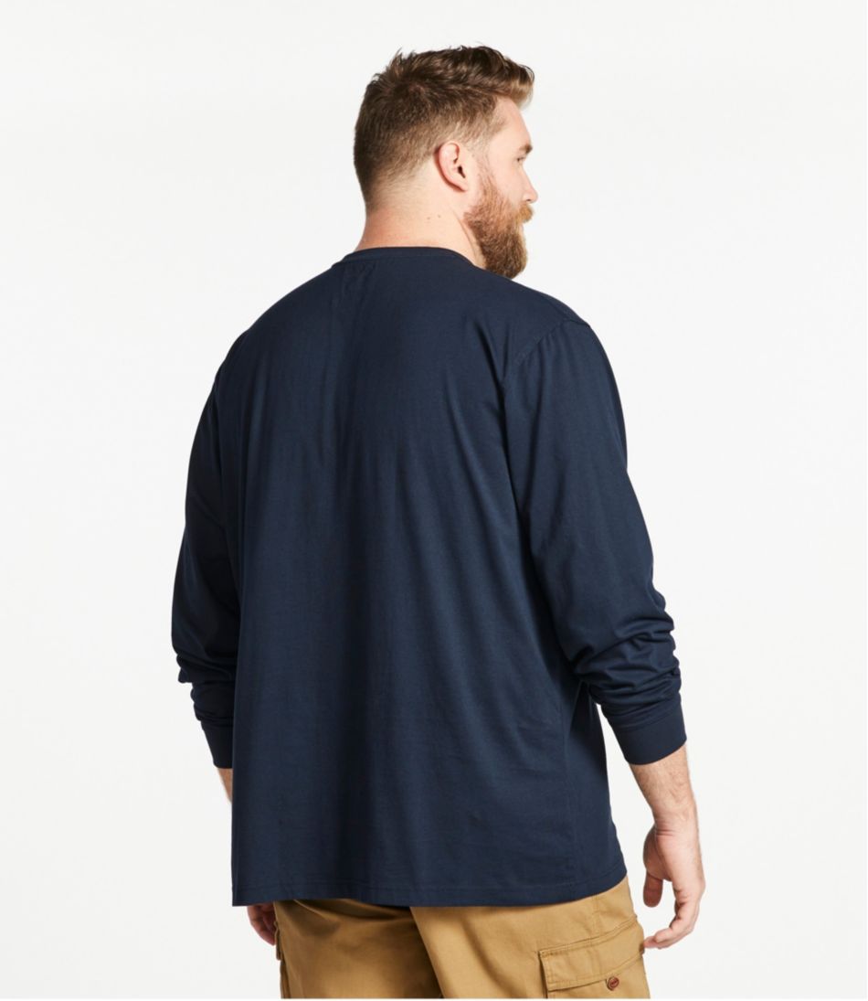 L.L.Bean Men's Carefree Unshrinkable Tee, Traditional Fit, Long-Sleeve Henley CLOTHING|SALE