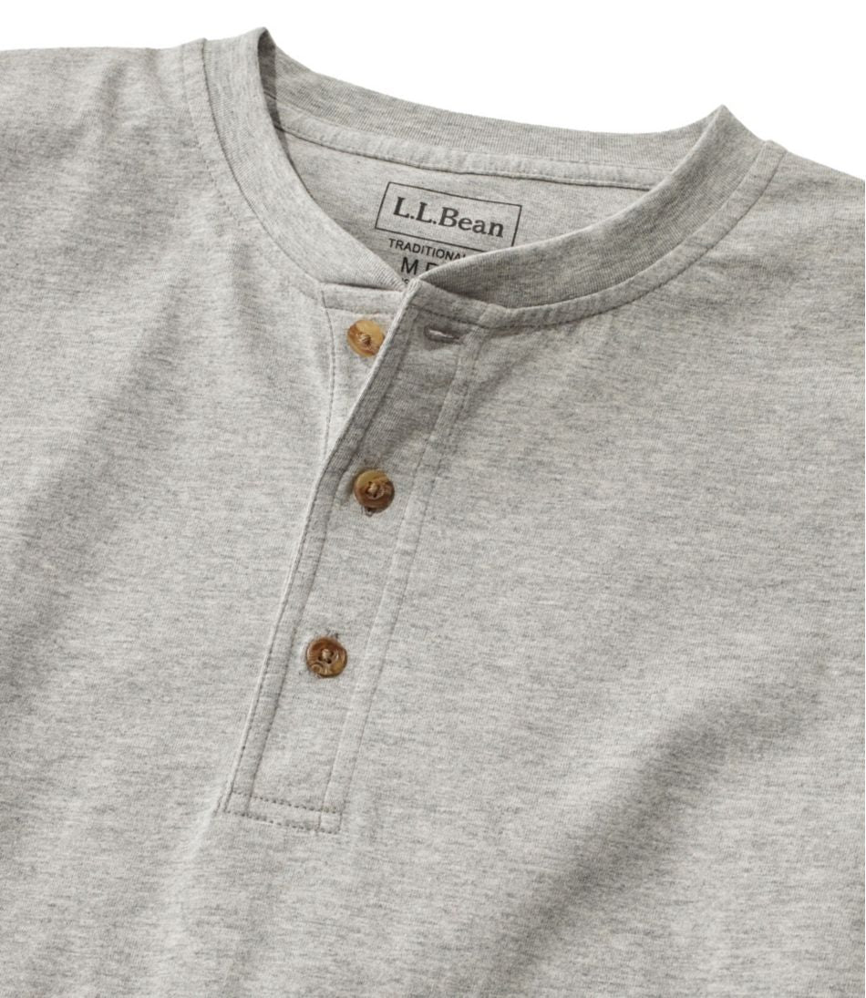 L.L.Bean Men's Carefree Unshrinkable Tee, Traditional Fit, Long-Sleeve Henley CLOTHING|SALE