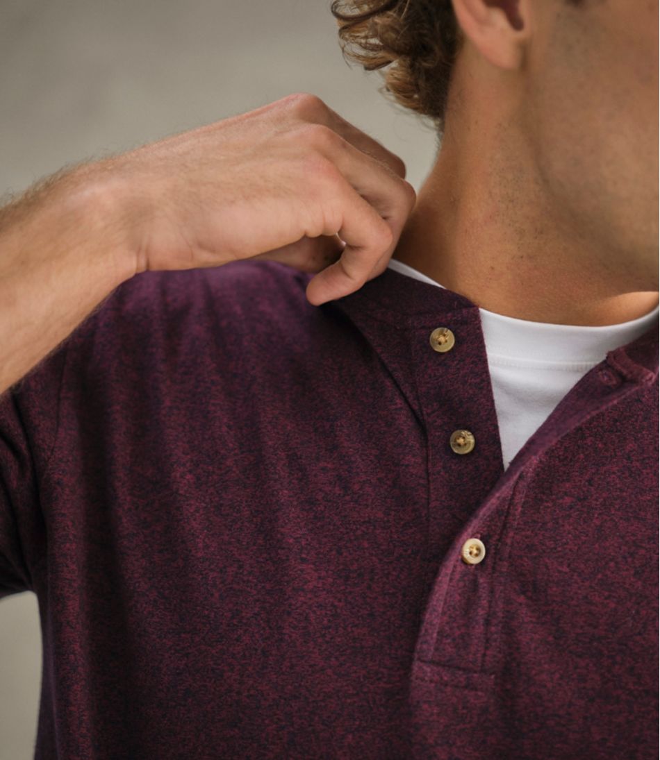 L.L.Bean Men's Carefree Unshrinkable Tee, Traditional Fit, Long-Sleeve Henley CLOTHING|SALE